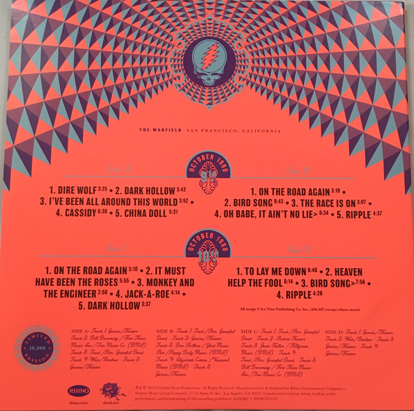 Greatful Dead Live San Francisco RSD 2019 Vinyl