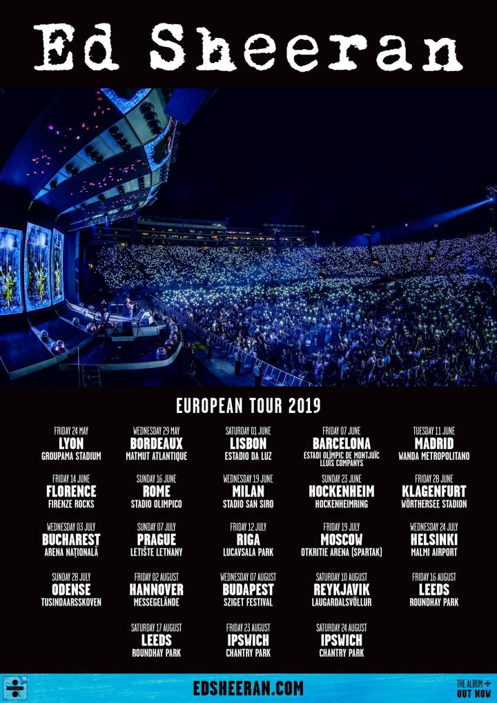 Ed Sheeran European Tour Facebook