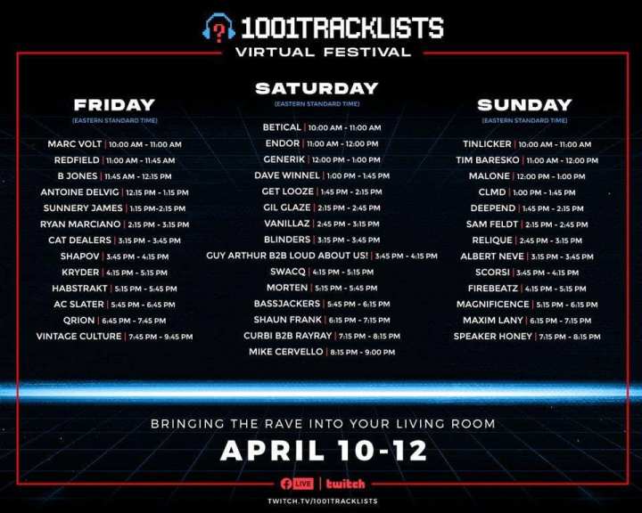 1001Tracklists Festival Schedule