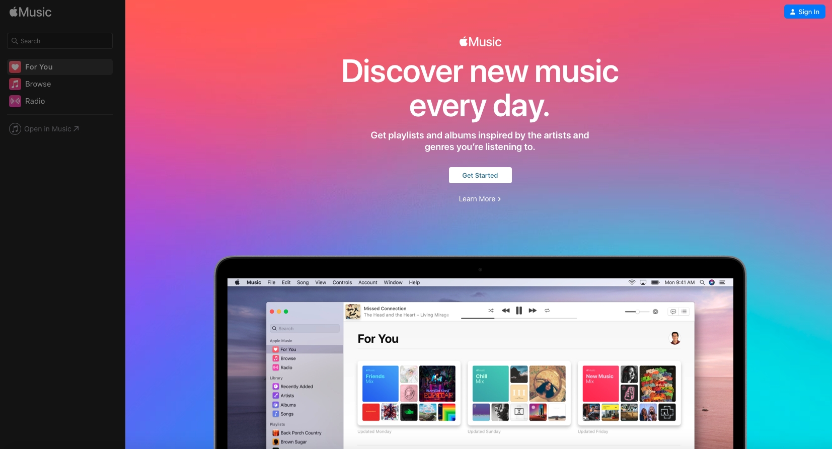 Apple Music Discover New Music Screen Shot