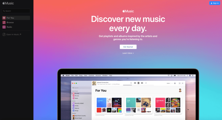 Apple Music Discover New Music Screen Shot