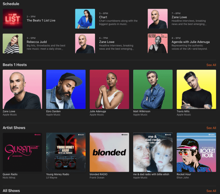 Apple Music Beats 1 Radio Screen Shot