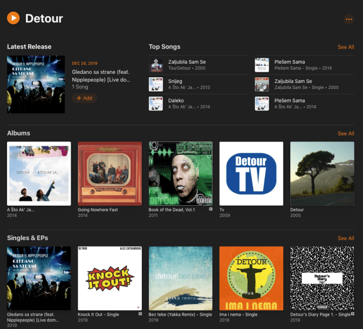 Apple Music Detour Profil