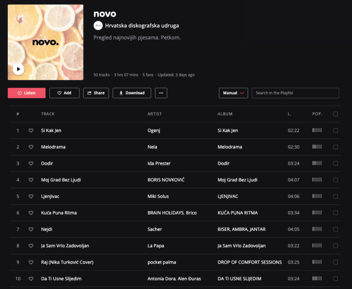 HDU Deezer Playlista novo
